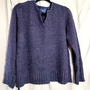 Liz Claiborne ☆ Crazy Horse ☆ Cozy Knit Sweater ☆ Midnight Amethyst ☆  PolyBlend
